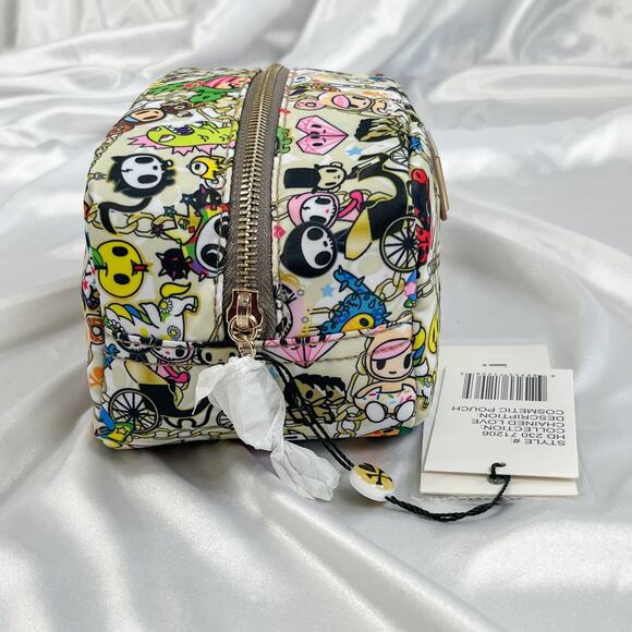 Tokidoki 2015 Chained Love Vintage Make Up Cosmetic Case Zipper Pouch NWT Rare - Picture 5 of 12